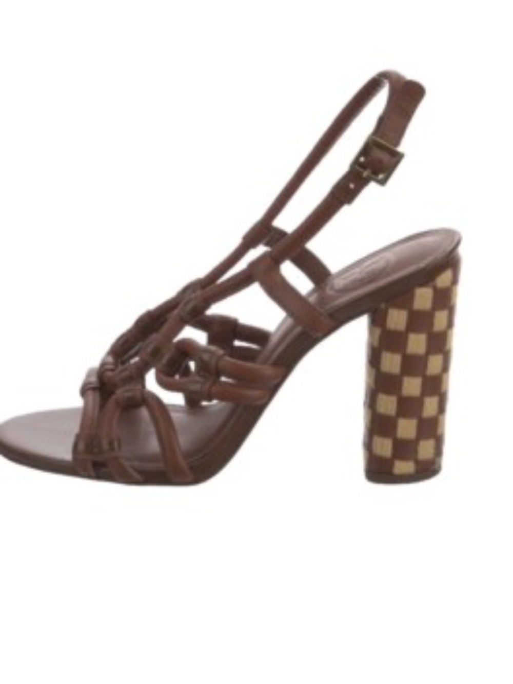 Tory Burch Layce slingback checkerboard heels 9.5